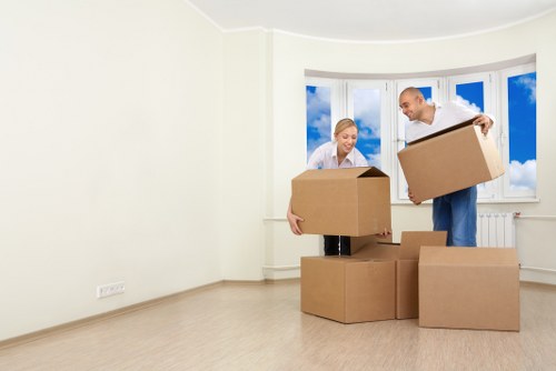 Customer-centric man with van team preparing for a move