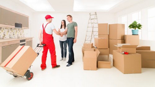 Secure storage facilities in Chelsea with packed items